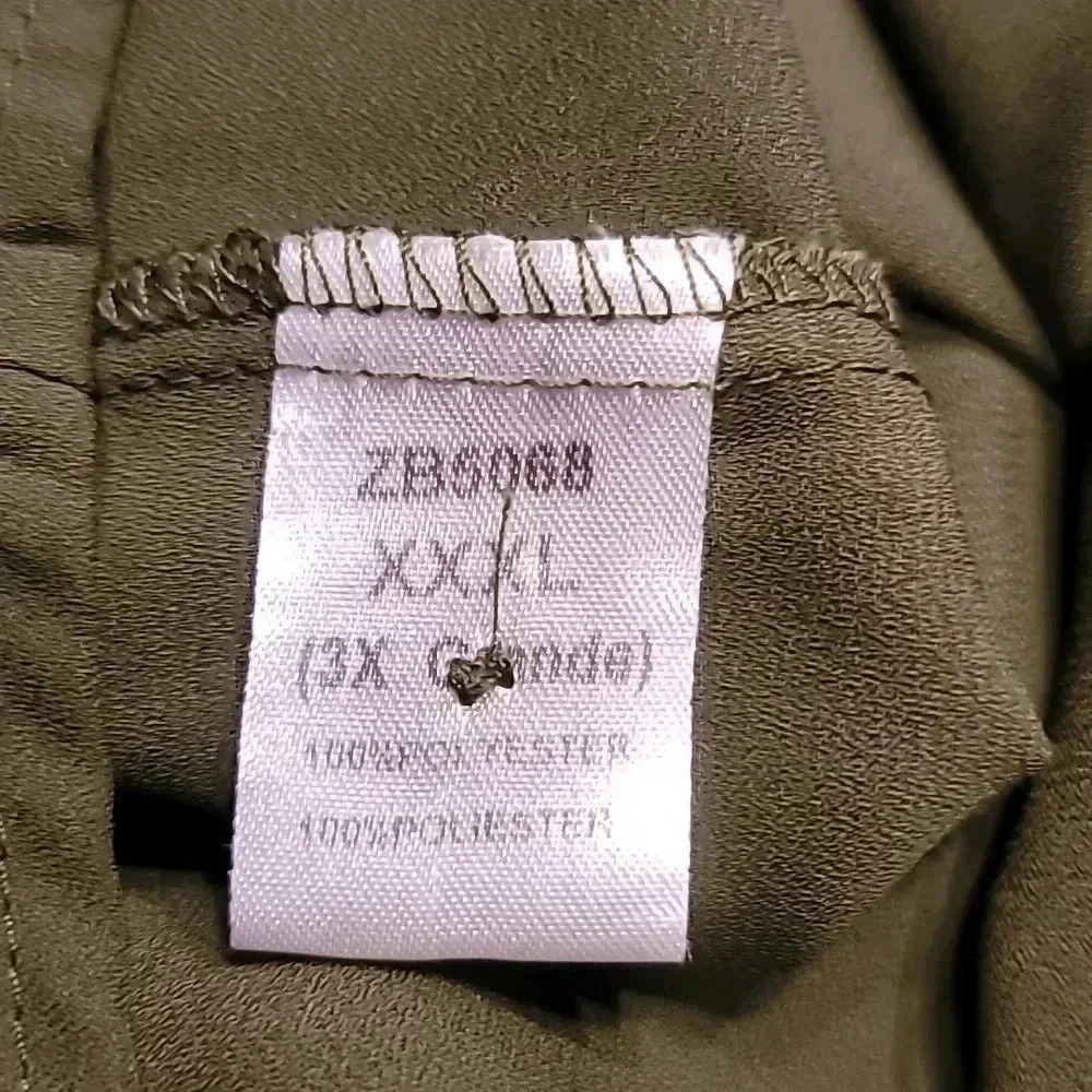 Zenobia Olive green blouse NWT - Picture 9 of 11